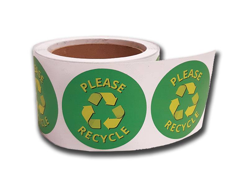 Eco Friendly 100% Recycled Roll Stickers